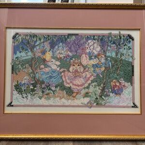 Whimsical Bunny Pastel Cross Stitch